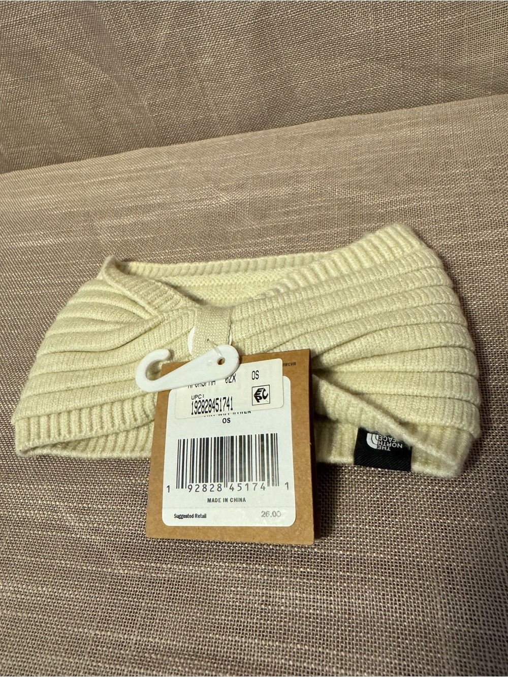 The North Face Cream Knit Twist Headband
